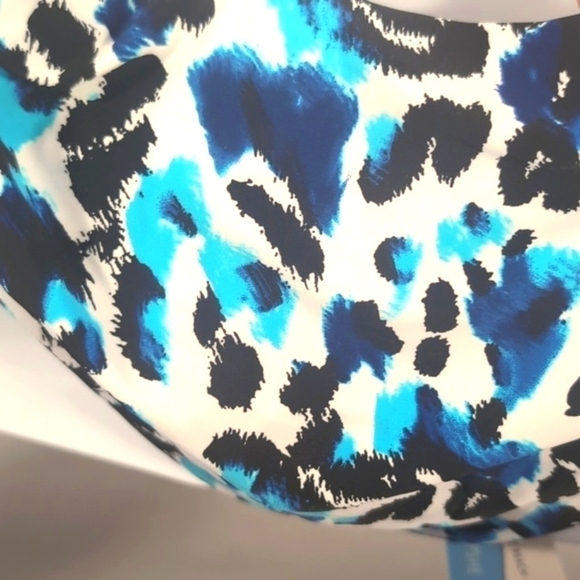 Cupshe Blue and leopard lace up Crisscross Bikini Size Large NWTG - Picture 11 of 14